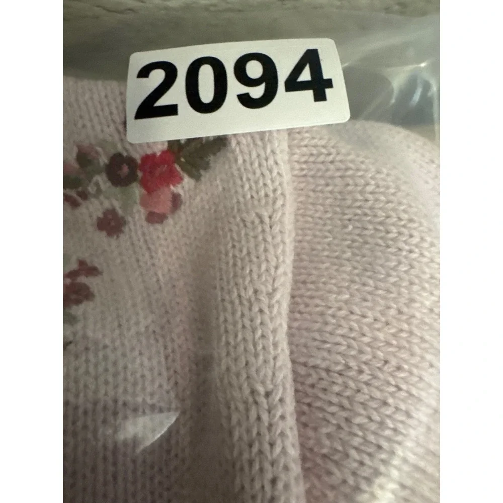 Gymboree Girls Pink Cotton Knit Floral Embroidered Sweater Dress Size 6 Vintage